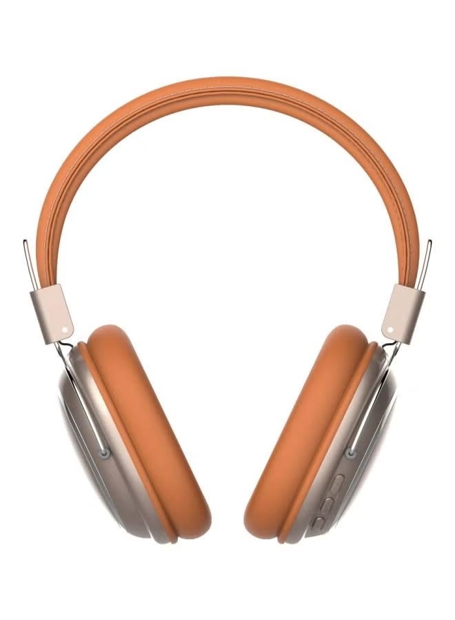 SD-1004 Stereo Wireless Over-Ear Headphones With Microphone Brown/Grey - Image 2