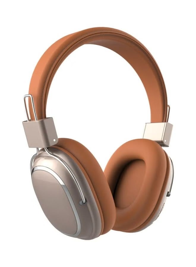 SD-1004 Stereo Wireless Over-Ear Headphones With Microphone Brown/Grey - Image 1