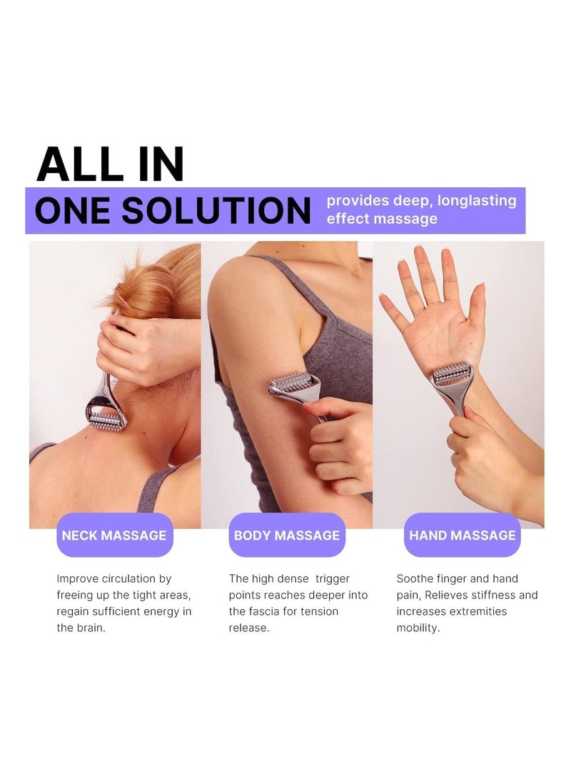 SYOSI Massage Roller Acupuncture Roller for Muscle Pain Relief Acupressure Massager Deep Tissue Massage Tool for Hand Foot Neck Arms Thighs - Image 2