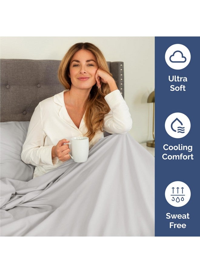 CGK Unlimited Split King 7 Piece Sheet Set - Comfy, Breathable & Cooling - Hotel Luxury Bedding for Women, Men, Kids & Teens - 1 Flat & 2 Fitted Sheets & 4 Pillowcases w/ Deep Pockets - Wrinkle Free - French Grey - Image 4