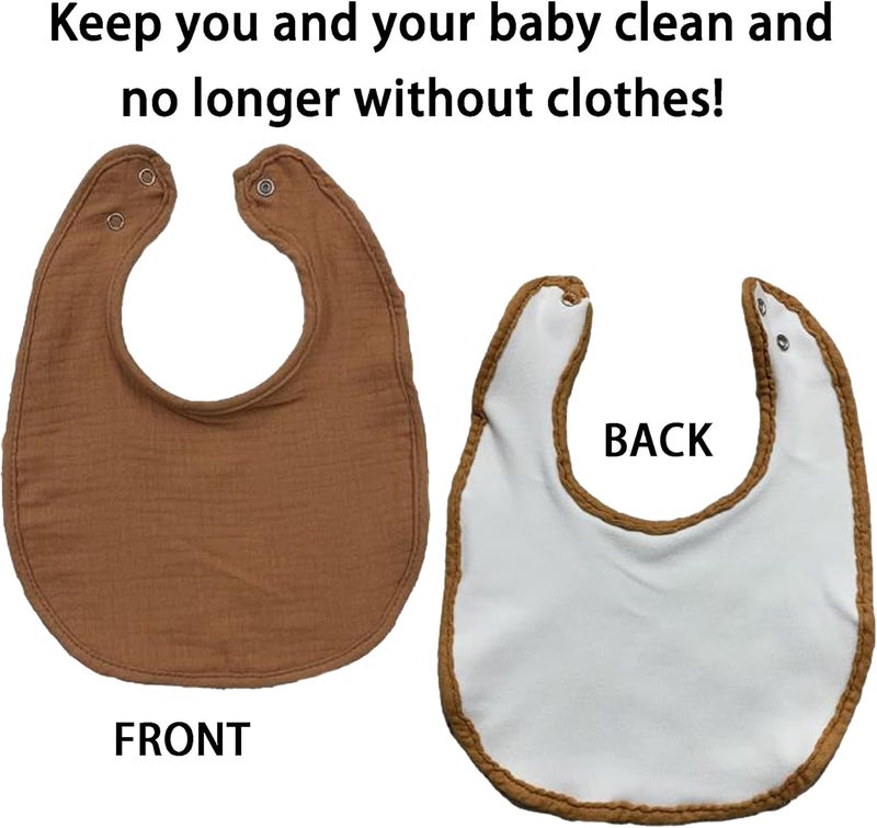 Soft Cotton Muslin Baby Bibs - 4 Pack - Image 5