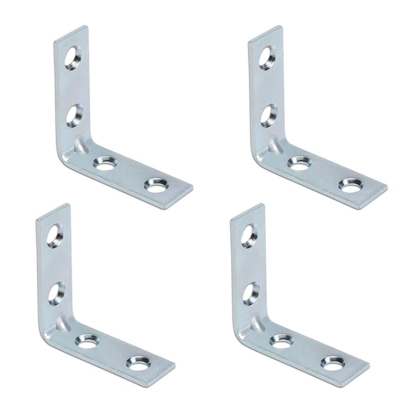 Impex Angle Bracket for Reinforcing Chairs and Tables | Pack of 24 |Shelf Bracket |Zinc Plated L Shape Bracket | Solid Shelf Support Joint Right Corner Brace (50 X 50 MM) - Image 2