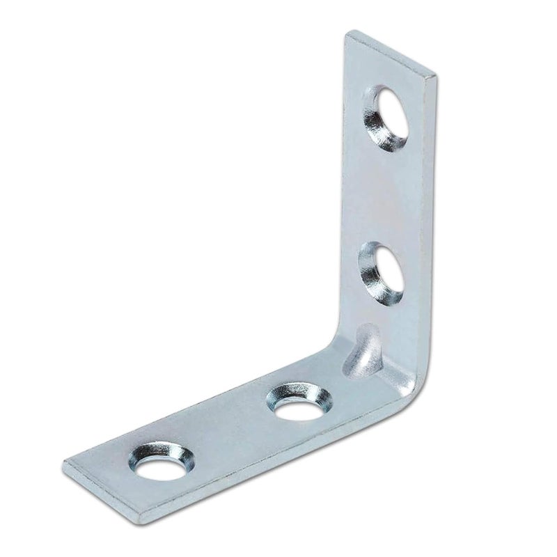 Impex Angle Bracket for Reinforcing Chairs and Tables | Pack of 24 |Shelf Bracket |Zinc Plated L Shape Bracket | Solid Shelf Support Joint Right Corner Brace (50 X 50 MM) - Image 1