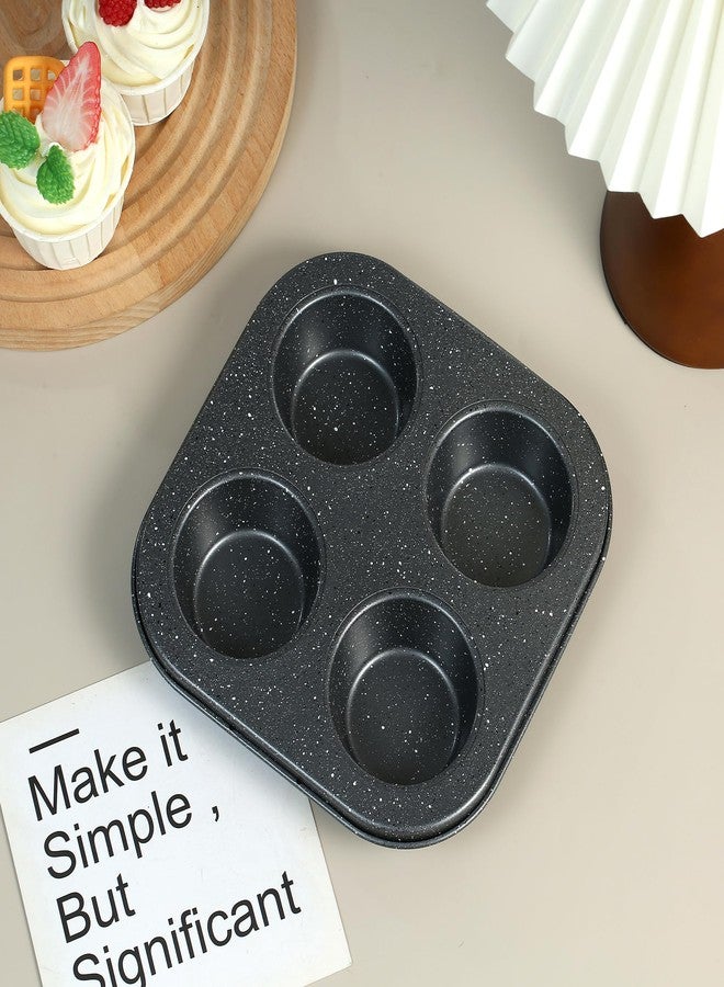 Walooza 4 Cup Muffin Pan 2 Pack, Nonstick Mini Muffin Tin for Air Fryer, 1.18In Deep Cupcake Baking Pan for Frittatas, Tarts, Brownies - Image 5