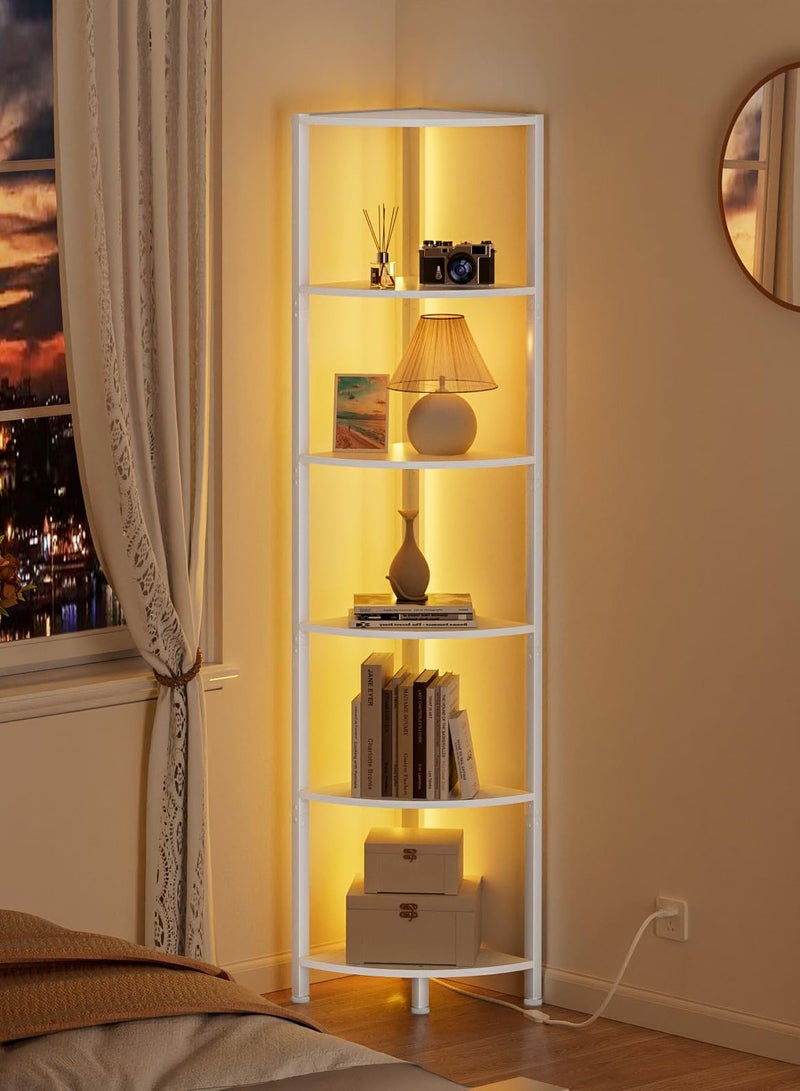 Yanara APP & Remote Controlled RGB Corner Shelf with Music Sync – 256-Level Smart LED Shelf for Saudi Homes, Timing Mode & Anti-Rust Metal Frame  - Image 1