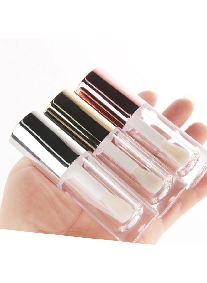 COSIDEA - 14pcs Empty 6ml big doe foot wand Chunky lip gloss tubes for DIY lipgloss,Pink round lipgloss containers tubes with thick wand (Rose gold) - Image 1