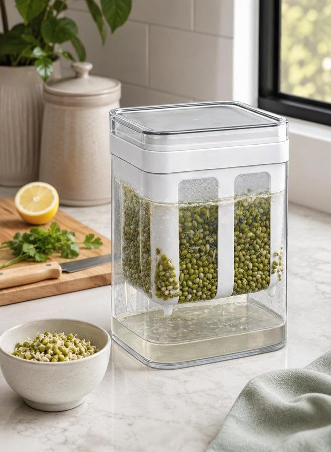 Diablos Sprout Maker for Kitchen, 950 ml - Seed Sprouter Box for Mung Beans, Lentils, Chana and Microgreens, Built In Strainer Airtight Lid, BPA Free Sprouts Maker - Image 5
