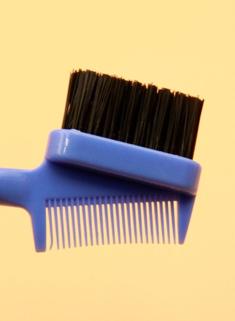Prime 3 in 1 Hair Edge Brush with Rat Tail Comb Eyelash Comb Edge Control Brush, Double Same Sided Hair Comb for Women Girls Beauty Natural Styling Hair Edge Eyebrow Brushes - Image 3
