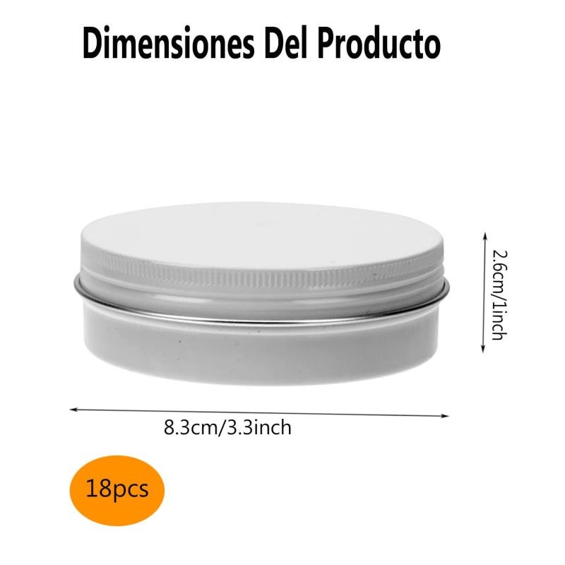 Screw-Top Cosmetic Containers: Silver Aluminum Small Cosmetic Jars - Lip Balm Cream Containers for Personal Craft Storage - Image 2