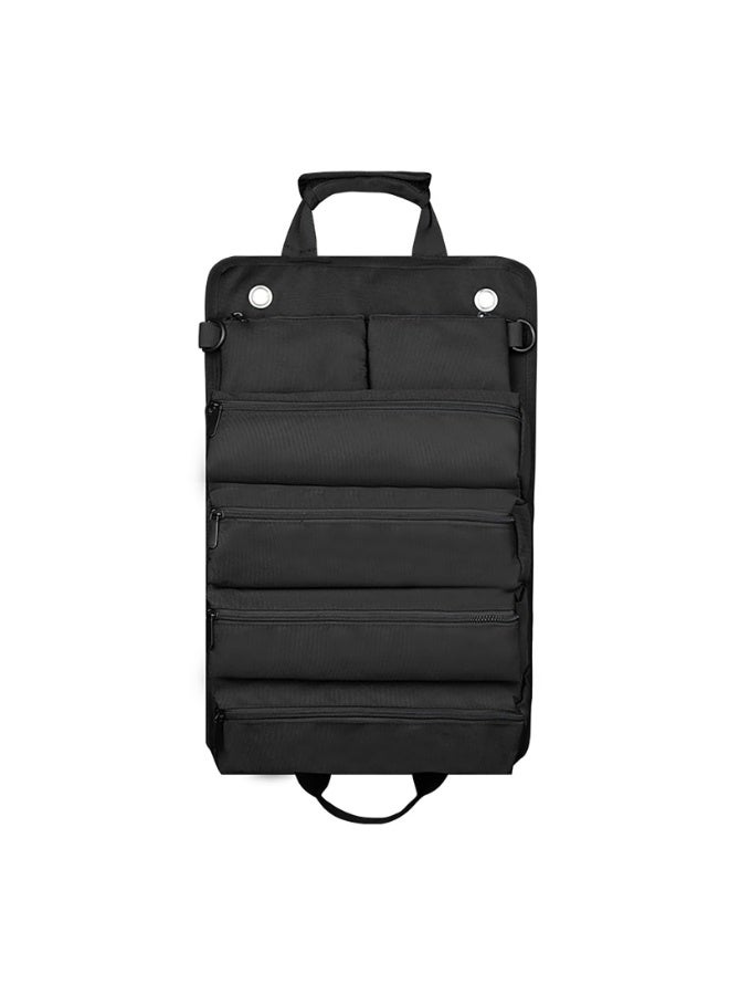 Daytoyz Hardware Tool Bag Portable Roll Up Tool Organizer Oxford Cloth Storage Bag with 2 Detachable Pouches - Image 1