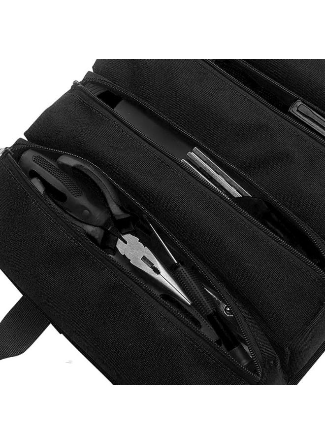 Daytoyz Hardware Tool Bag Portable Roll Up Tool Organizer Oxford Cloth Storage Bag with 2 Detachable Pouches - Image 2