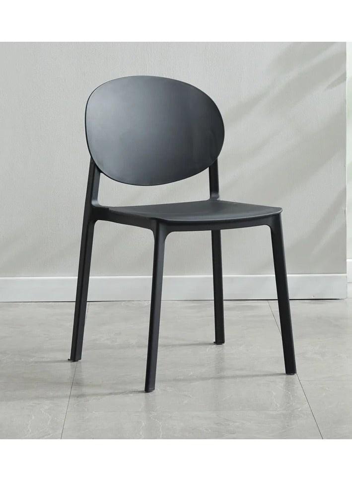 ميبل لديكور المنزل Maple Home Plastic Dining Chair Open Backrest Side Chair Modern Kitchen Living Indoor Outdoor Furniture  - Image 1