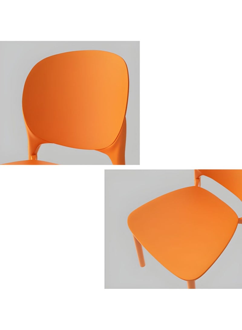 ميبل لديكور المنزل Maple Home Plastic Dining Chair Open Backrest Side Chair Modern Kitchen Living Indoor Outdoor Furniture  - Image 4