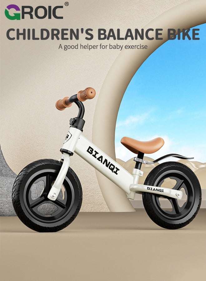 GROIC Toddler Balance Bike, No Pedal Beginner Toys Balance Bike, No Pedal Toddler Bicycle for Early Learning Leg Strength and Steady Balancing, Send Protective Helmet, Professional Knee Pads, and More  - Image 2
