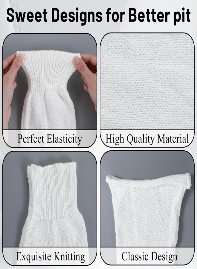 Telooco Leg Warmers for Women Y2K Harajuku Knit Leg Warmers Cute Lolita Legwarmers Gyaru Goth Accessories Fall Winter Halloween Gifts (White) - Image 5