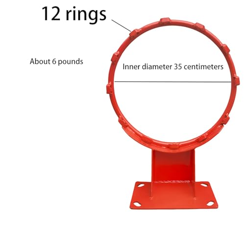 UyuECCL Heavy Duty Medium Size Basketball Hoop Goal Wall Mounted Basketball Rim, Ideal for Teens, Home Decoration & Office Fun, Diameter 35centimeter/13.8inch(Ultra) - Image 2