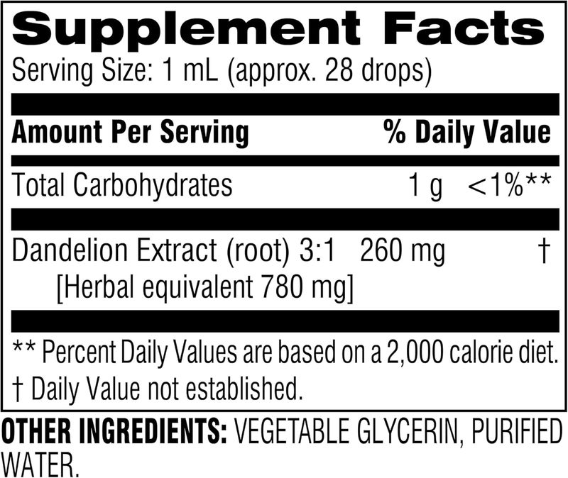 Botanic Choice Dandelion Root Alcohol Free Liquid ExtractTraditional Support for Liver Health Cleanse toxins Aid Digestion1 Fluid Ounce - Image 2