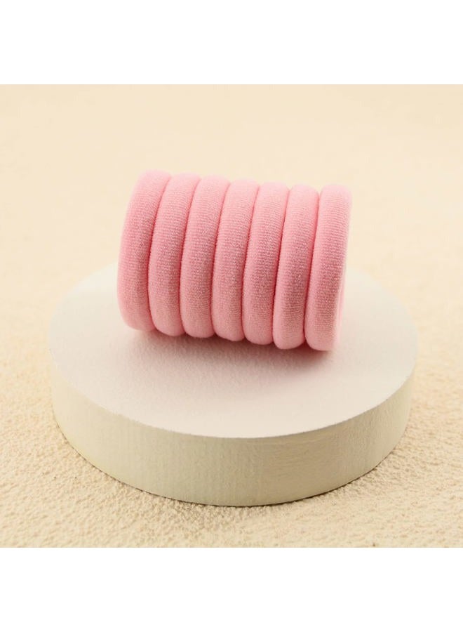 PIDOUDOU 100 Pack Seamless Hair Ties for Women Girls Ponytail Holders for Thick Hair (light pink) - Image 3