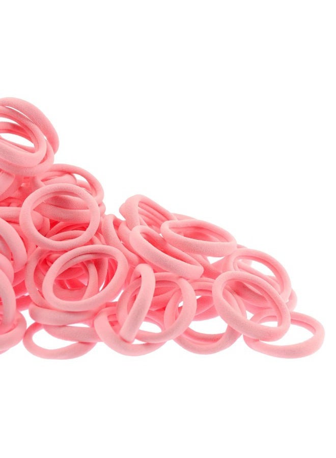 PIDOUDOU 100 Pack Seamless Hair Ties for Women Girls Ponytail Holders for Thick Hair (light pink) - Image 2