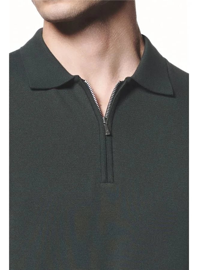 Liwali Polo Collar Knit T-Shirt.