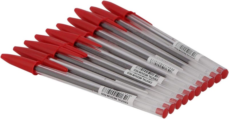 BIC Cristal Original Ballpoint Pen - 10 Pack, Red - Image 5