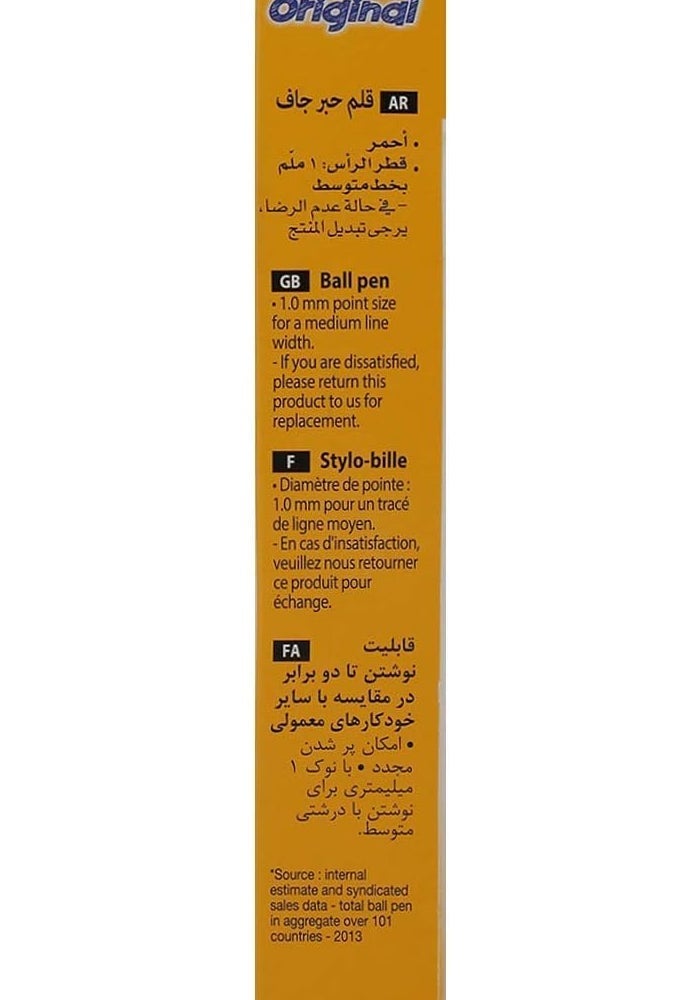 BIC Cristal Original Ballpoint Pen - 10 Pack, Red - Image 3