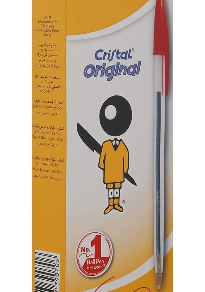 BIC Cristal Original Ballpoint Pen - 10 Pack, Red - Image 2