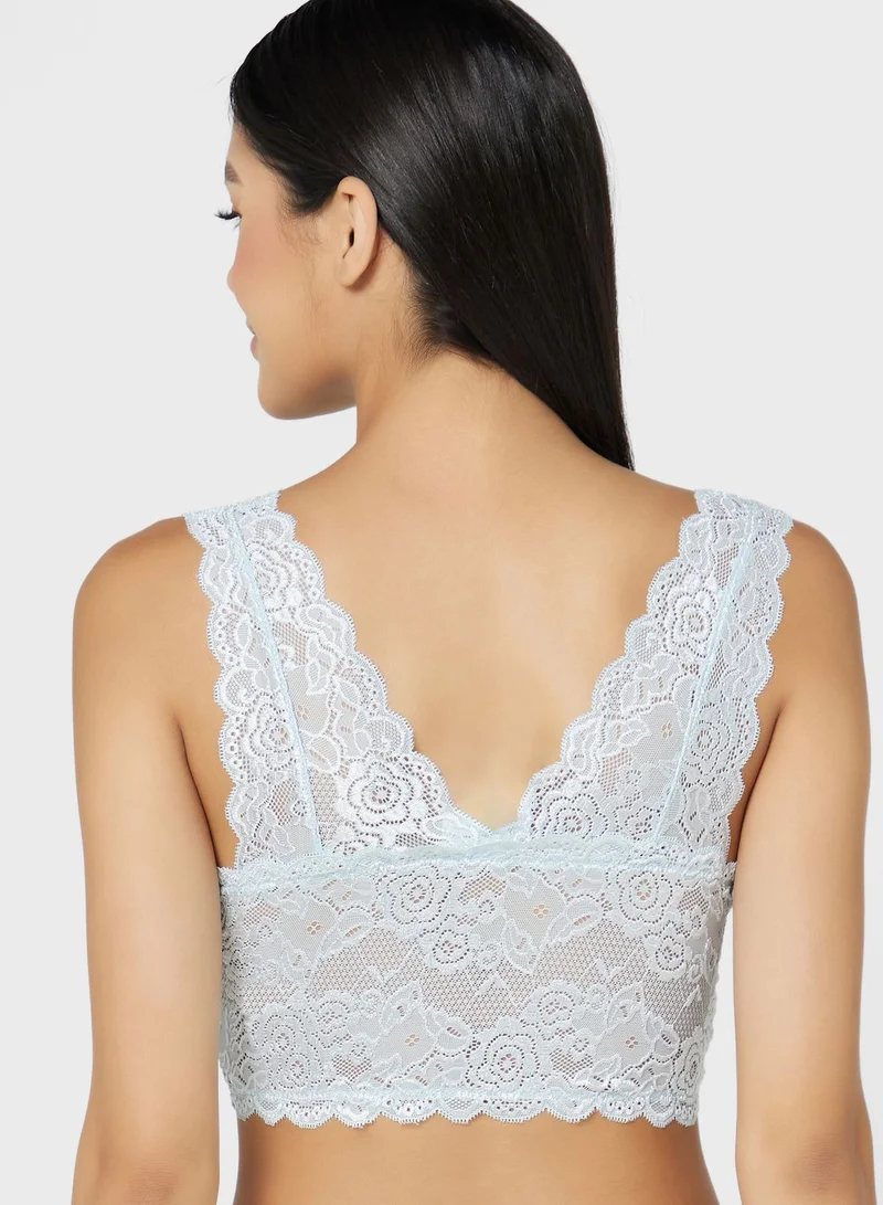 ONLY Plunge Neck Knitted Bra