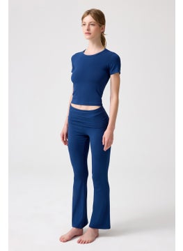 Los Ojos x Melodi Navy Blue Fitted T-Shirt Short Fitted  - Image 4