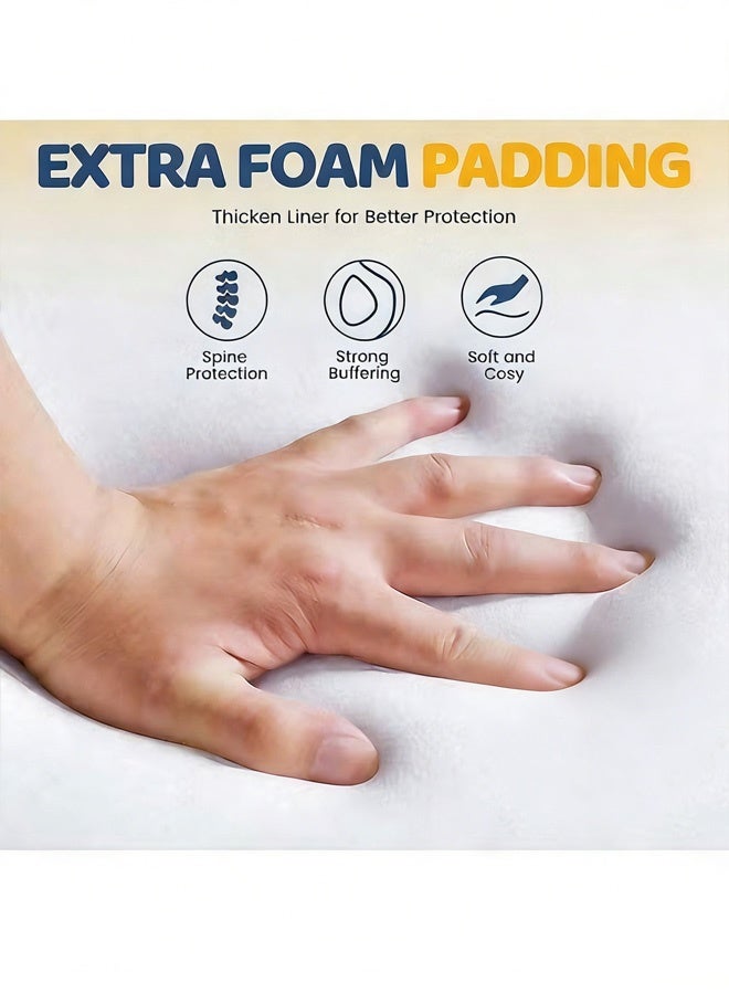 Berma Baby بطانات مقعد عربة الأطفال العالمية، بساط قابل للعكس وناعم لعربة الأطفال حديثي الولادة مع شبكة هوائية متعددة الوظائف وسادة أطفال لعربات الأطفال ومقاعد السيارات والكراسي العالية - Image 5