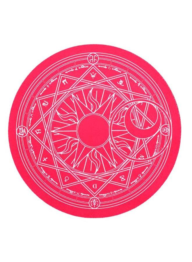 NIBEMINENT Anti-Skid Round Mousepad Red/White - Image 1