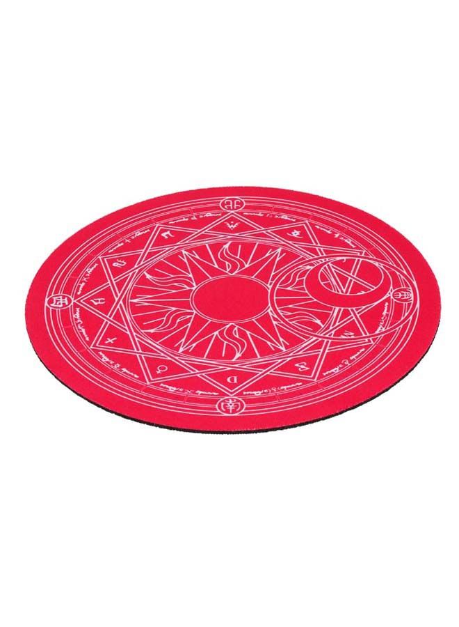 NIBEMINENT Anti-Skid Round Mousepad Red/White - Image 2