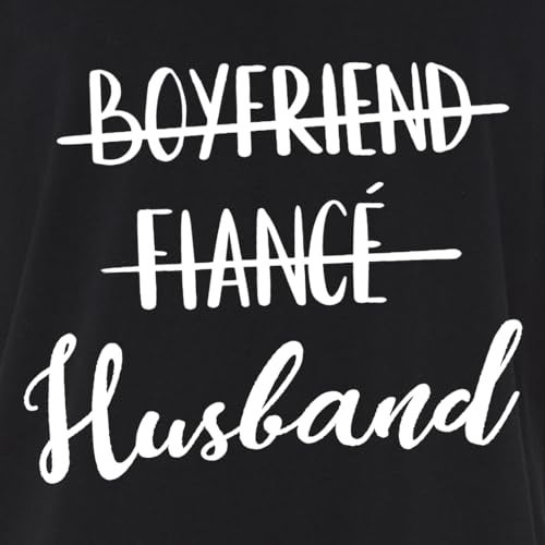 shop4ever Boyfriend Fiance Husband T-Shirt Wedding Shirts X-Large Black 0 - Image 3