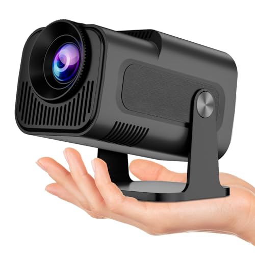 BIGASUO Digital Hy320 Mini Portable Projector-5G WiFi 6,Bluetooth 5.0 and Android 11,Support 4K and 1080P Full Hd,12,000 Lumens,Led Projector with 4D/4P Auto Correction,180° Rotation,Electronic Zoom (BG08) - Image 1