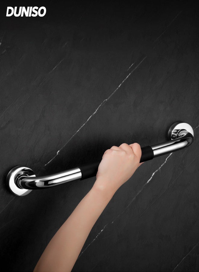 DUNISO Grab Bars for Bathroom, Anti Slip Bathroom Handicap Grab Bars for Showers,Safety Bath & Toilet Rail for Elderly Senior with Anti Slip Rubber Grip，Suitable for Bathroom Elderly Handicap Senior Pregnant,40cm - Image 1