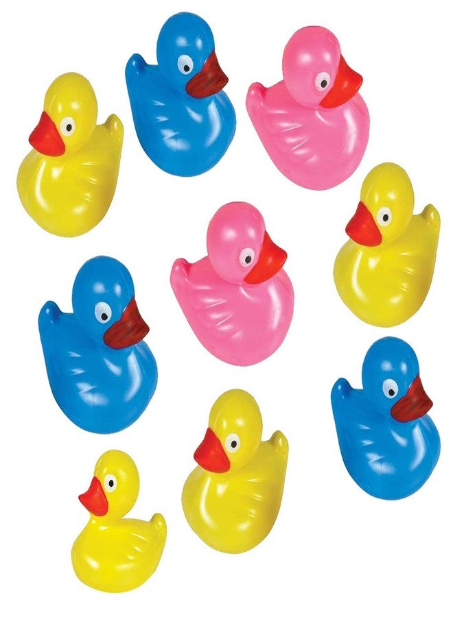 ArtCreativity Floating Plastic Duck Toys - Pack of 12 - Durable Duckie Bath Tub Water Toys for Kids, Carnival Theme Party Supplies, Birthday Party Favors and Goodie Bag Fillers - Image 1
