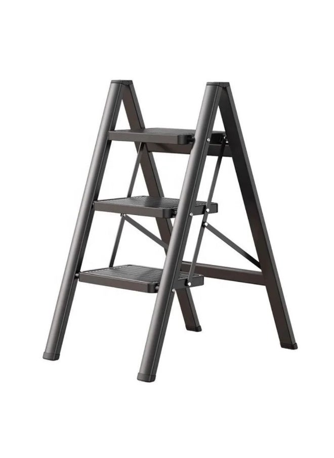 3-Step Folding Ladder – Ultra-Slim 5cm Folded – Compact & Space-Saving for Home Use  w