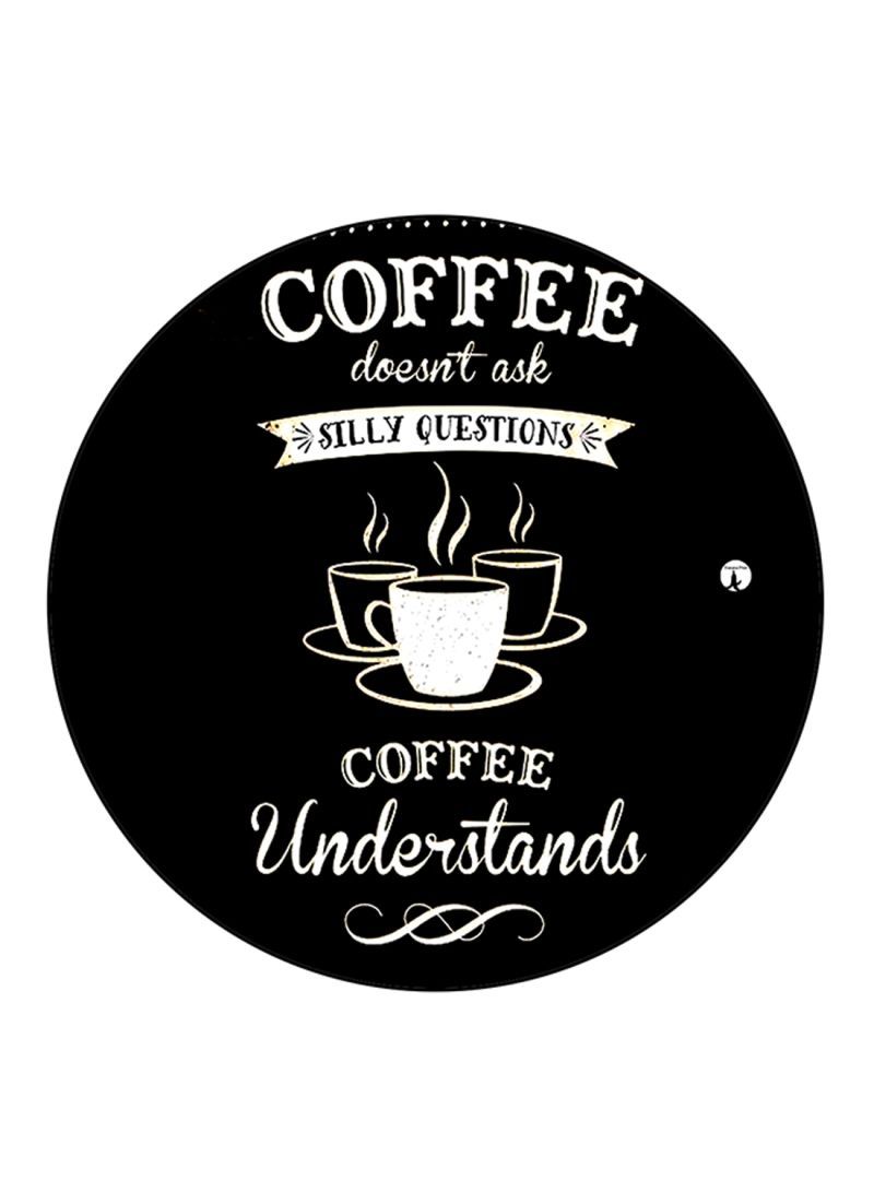 RKN English Phrases Printed Mouse Pad  Black/White