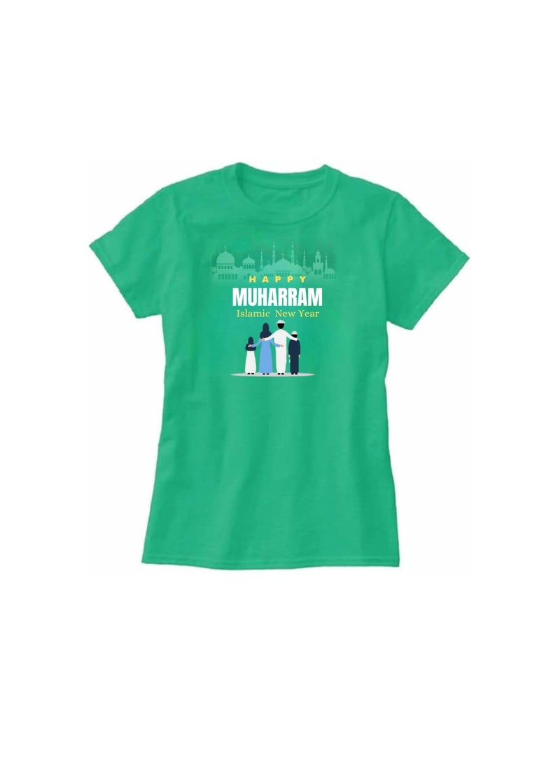 PRINTSHOP4ME - Islamic New Year Women's T-Shirt–Half Sleeve Round Neck Cotton Tshirt-Soft&Breathable Fabric Ideal For Daily Wear&Special Occasions - Image 1