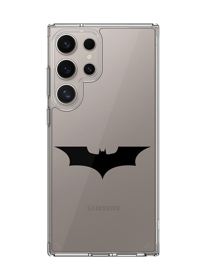 Stylizedd Classic Clear Case for Samsung Galaxy S24 Ultra , Hybrid Soft Case Flexible Edges Anti Drop TPU PC Gel Thin Transparent Cover - Iconic Bat - Image 1