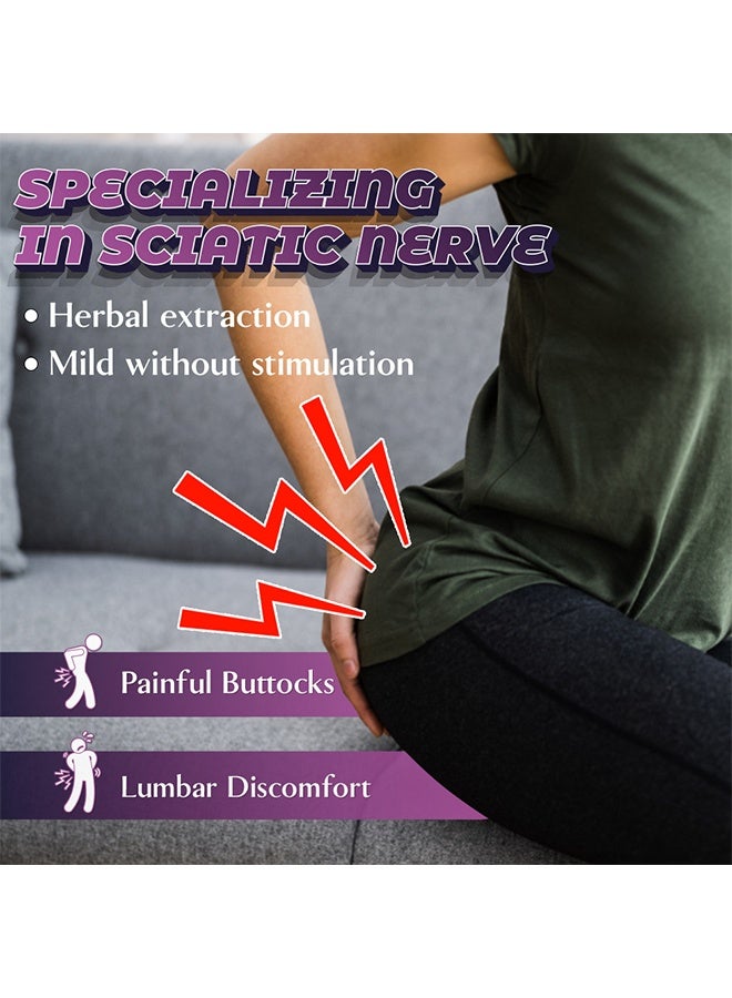 Sumifun Sciatic Nerve Pain Patch, Sciatic Nerve Pain Reducing Patch Elastic Fabric Multifuntcional Release Muscle Patch For Back Buttock 24 Sheets 2 PACKS - Image 3