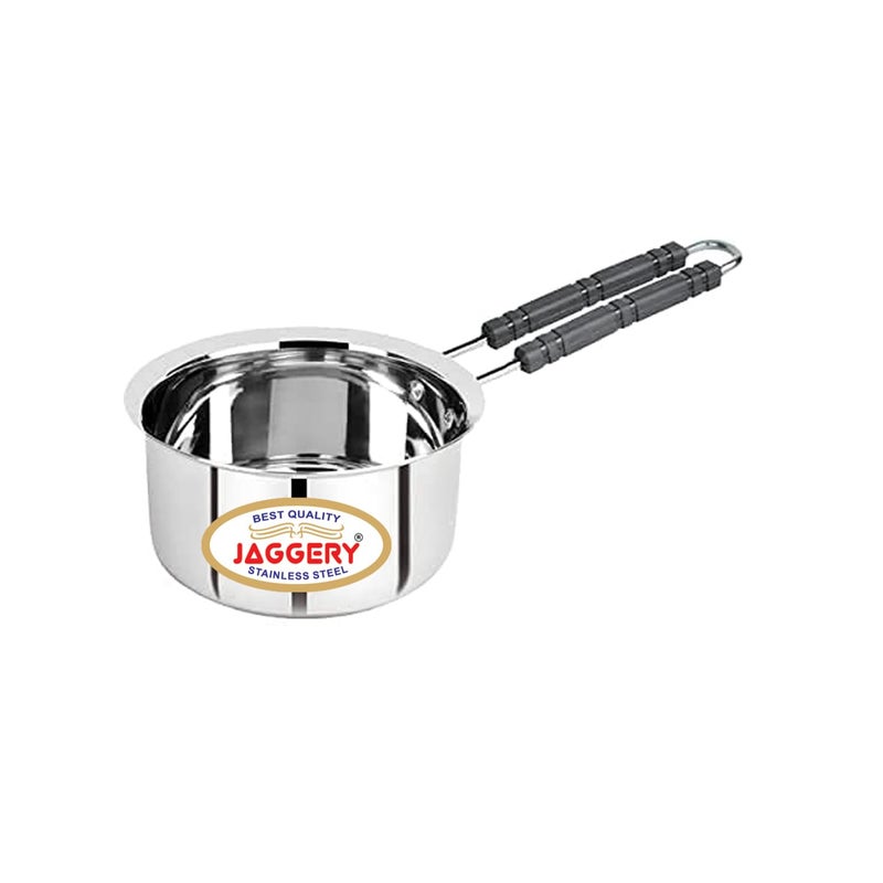 JAGGERY Stainless Steel Extra Heavy Saucepan with Sturdy Handle/Tea Pan/Milk pan/Tapeli, (Capacity 1.8 LTR) 1800ml, - Image 1