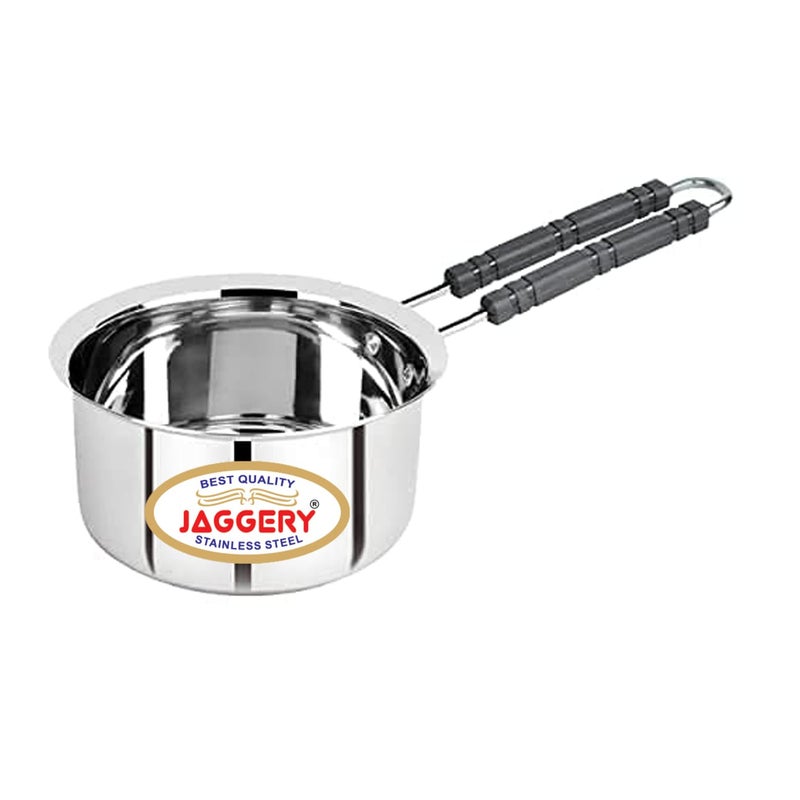 JAGGERY Stainless Steel Extra Heavy Saucepan with Sturdy Handle/Tea Pan/Milk pan/Tapeli, (Capacity 1.8 LTR) 1800ml, - Image 4