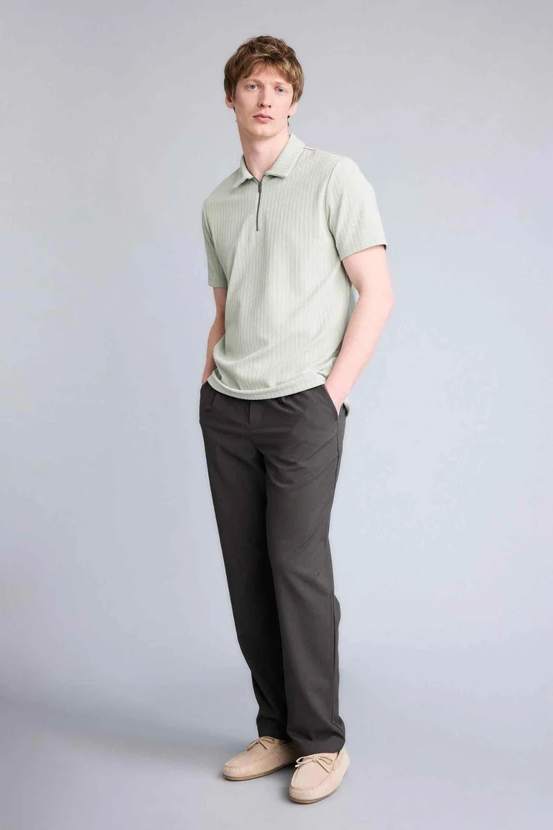 ديفاكتو Regular Fit Short Sleeve Polo T-Shirt