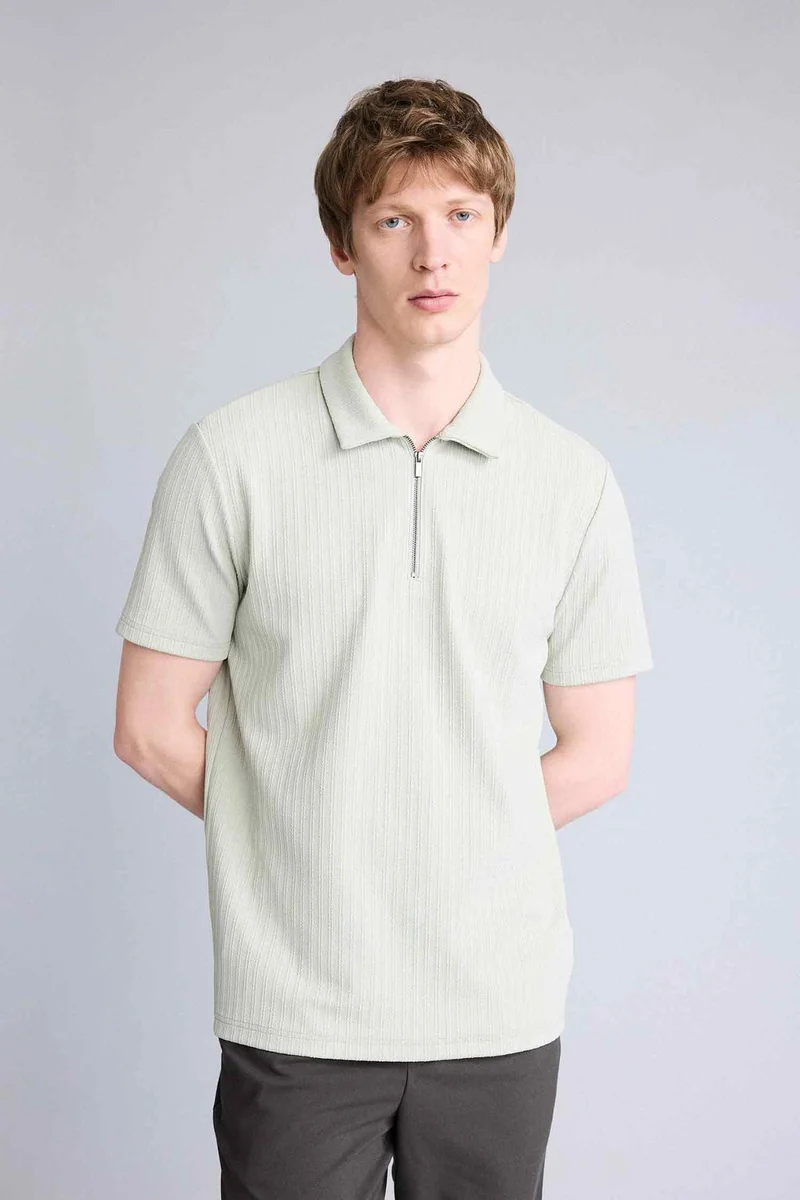 ديفاكتو Regular Fit Short Sleeve Polo T-Shirt