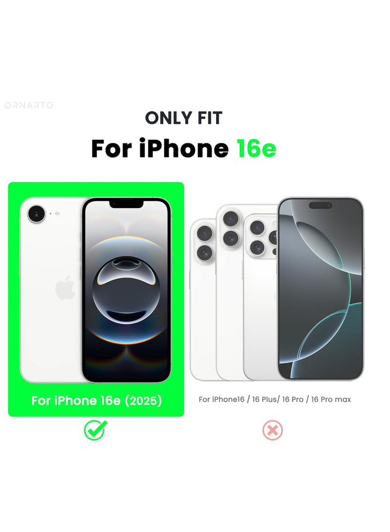 ميجوفاست جراب iPhone 16e مقاس 6.1 بوصة (2025)، جراب هاتف من السيليكون السائل بثلاث طبقات مغطى بالكامل بجل ناعم من المطاط، غطاء واقٍ مقاوم للصدمات مع بطانة من الألياف الدقيقة المضادة للخدش - وردي طباشيري - Image 5