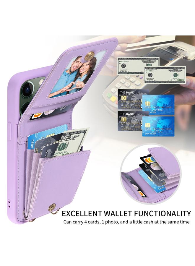 زبون جراب هاتف iPhone 11 Pro Max Crossbody مزود بحبل وسحاب ومحفظة جلدية - Image 2