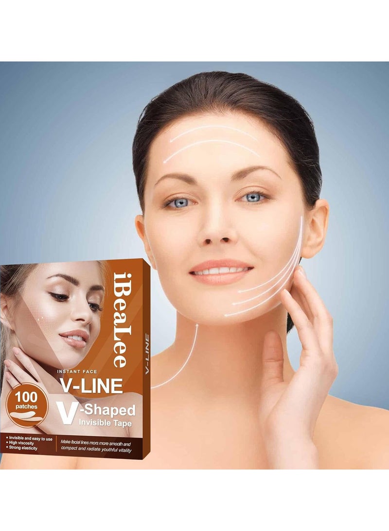 GGOOT Invisible Face Lifter Tape, Face Lift Tape Invisible for Double Chin - Breathable, Invisible Secret Make Up Stickers, Facelift Tape for Face Invisible Neck, Instant Face Lift Sticker - Image 2