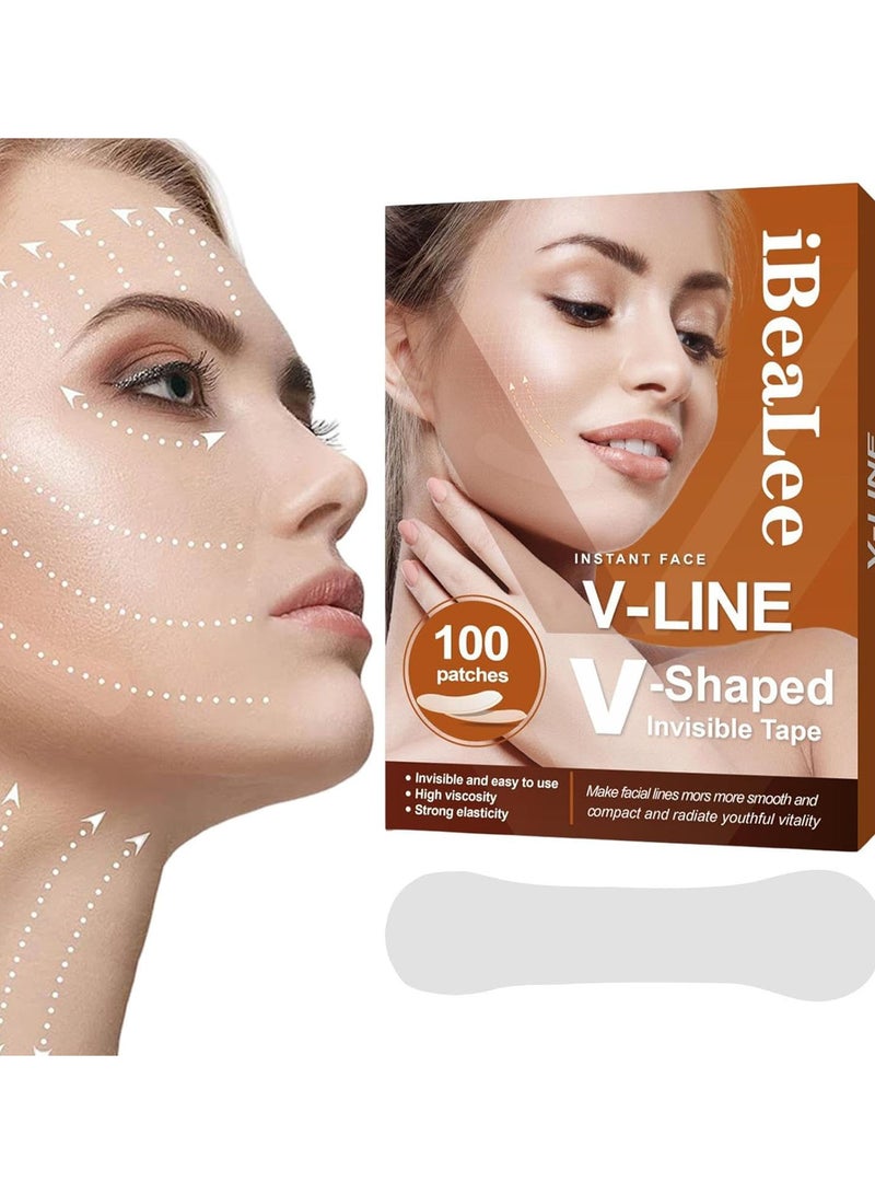 GGOOT Invisible Face Lifter Tape, Face Lift Tape Invisible for Double Chin - Breathable, Invisible Secret Make Up Stickers, Facelift Tape for Face Invisible Neck, Instant Face Lift Sticker - Image 1