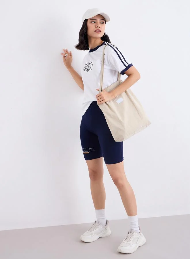 Styli Styli Women White Regular Fit Printed T-Shirt